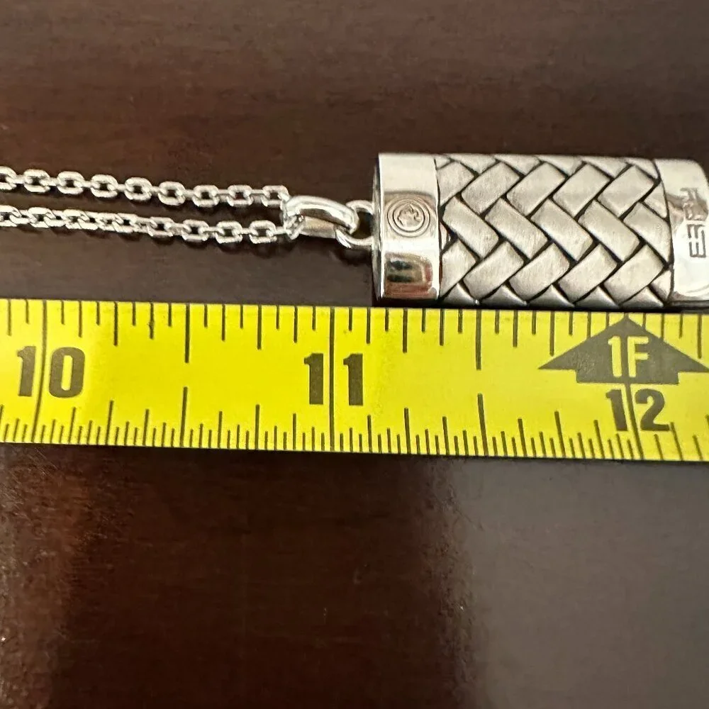 Effy Sterling Silver Herringbone Rectangular Necklace 22